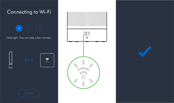 Connecting dyson air purifier to wifi